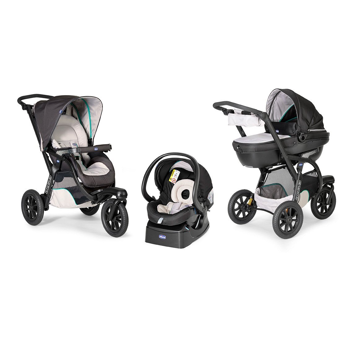 Poussette Trio Activ3 Top Chicco Dark grey Gris foncé